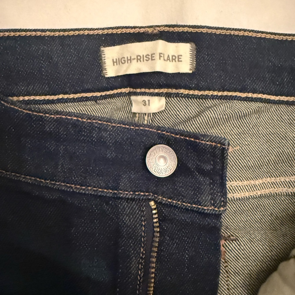 American Eagle Outfitters High Rise Flare Jeans - Dark Blue (worn 1-2 times)